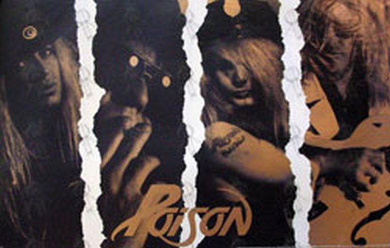 POISON - 'Flesh & Blood' Era Band Photo Poster - 1