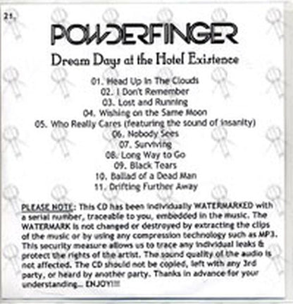 POWDERFINGER - Dream Days At The Hotel Existence - 1