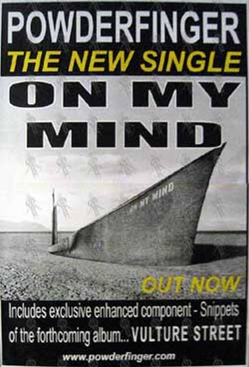 POWDERFINGER - 'On My Mind' Single Poster - 1