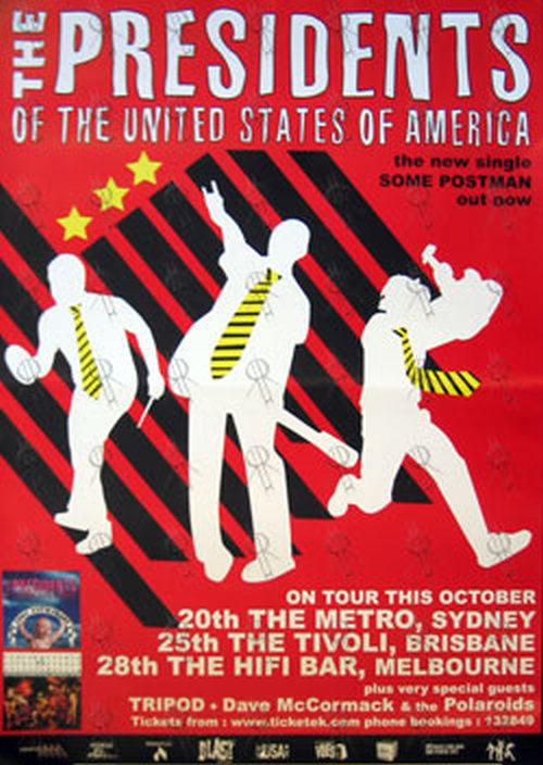 PRESIDENTS OF THE USA-- THE - Australia 2005 Tour Poster - 1