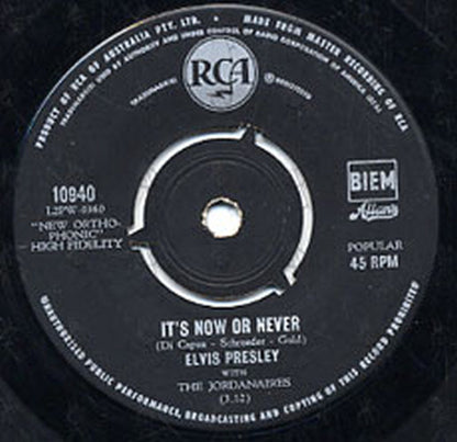 PRESLEY-- ELVIS - It's Now Or Never (With The Jordanaires) - 2