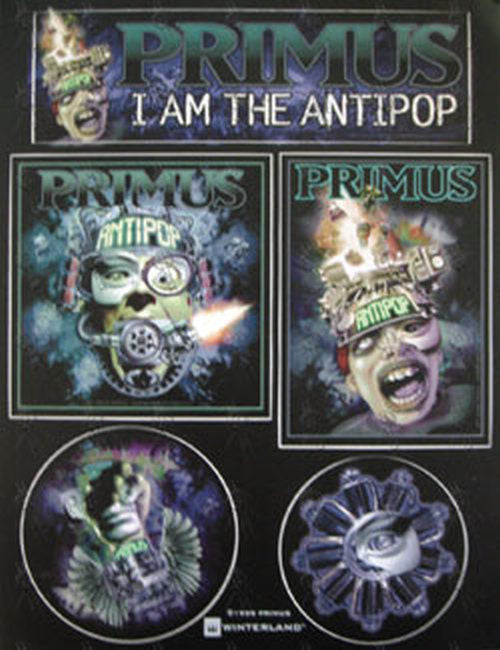 PRIMUS - 'Antipop' High-Quality Vinyl Sticker Sheet - 1