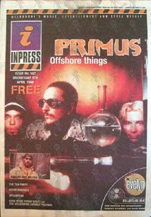PRIMUS - &#39;Inpress&#39; - 8th April 1998 - Primus On Cover - 1