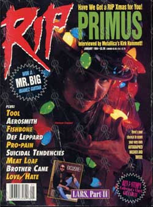 PRIMUS - &#39;Rip&#39; - Jan 1994- Les Claypool On Cover - 1