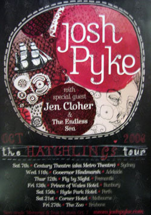 PYKE-- JOSH - &#39;The Hatchlings&#39; 2006 Australian Tour Poster - 1