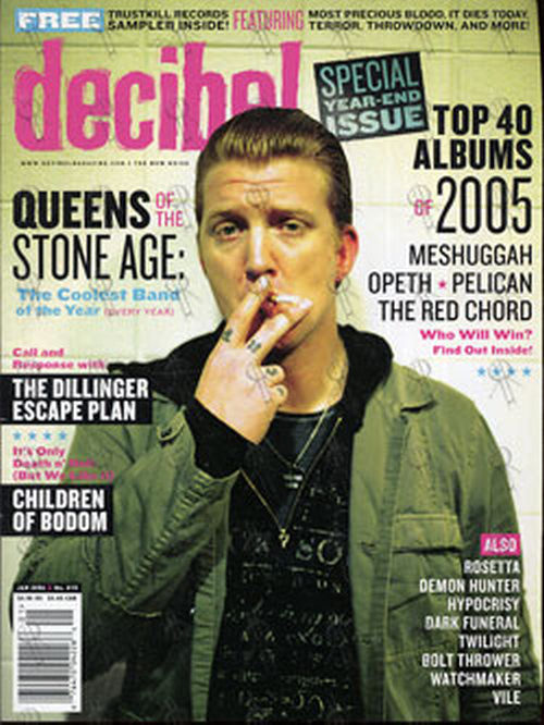 QUEENS OF THE STONE AGE - &#39;Decibel&#39; - January 2006 - Josh Homme On Cover - 1