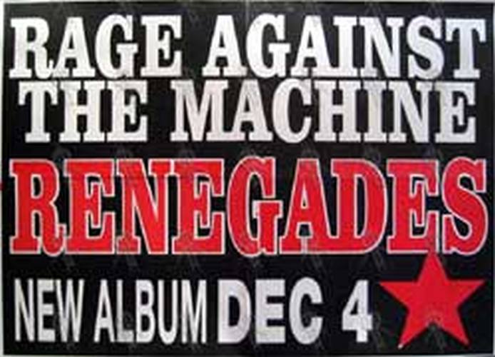 RAGE AGAINST THE MACHINE - 'Renegades' Album Poster - 1