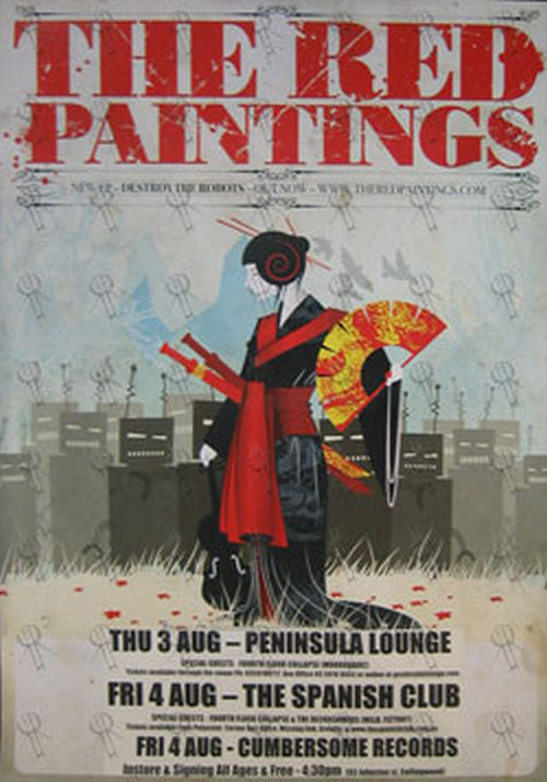 RED PAINTINGS-- THE - Australia 2006 Tour Victoria Shows Poster - 1