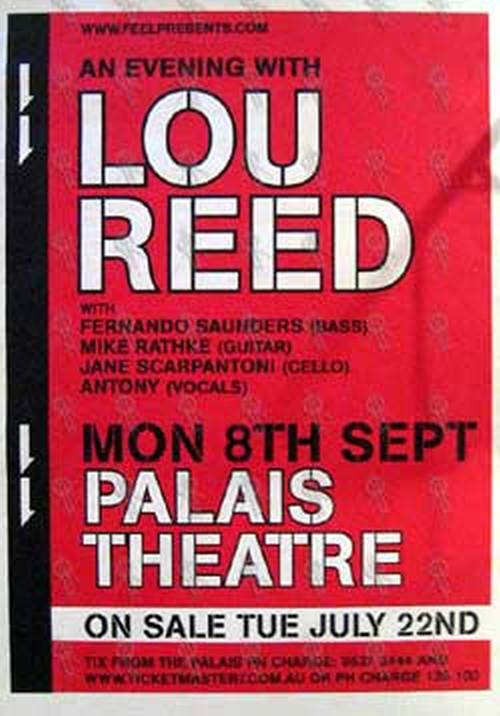 REED-- LOU - Palais Theatre Melbourne - Mon 8th Sept 2003 - Gig Poster - 1