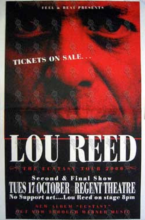 REED-- LOU - The Regent Theatre Melbourne - Tues 17th October 2000 - Gig Poster - 1