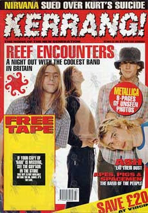 REEF - 'Kerrang' - October 1995 - Reef On Cover - 1