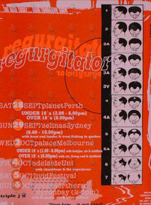 REGURGITATOR - 2002 Australian Tour Poster - 1