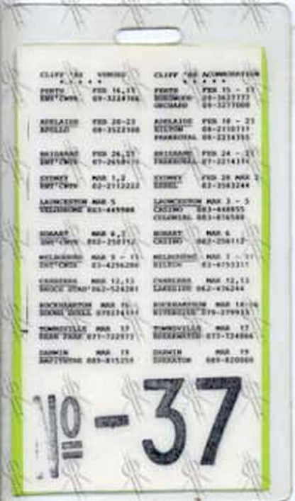 RICHARD-- CLIFF - 1988 Australia/New Zealand Access All Areas Laminate - 2
