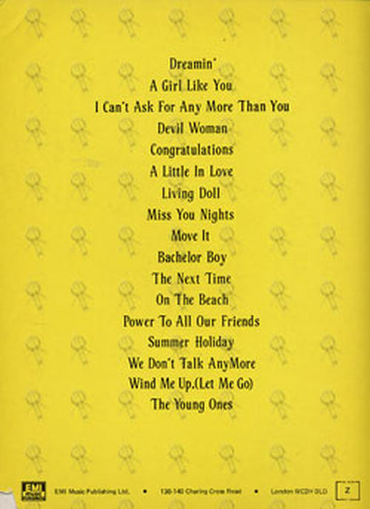 RICHARD-- CLIFF - Anthology Song Book - 2