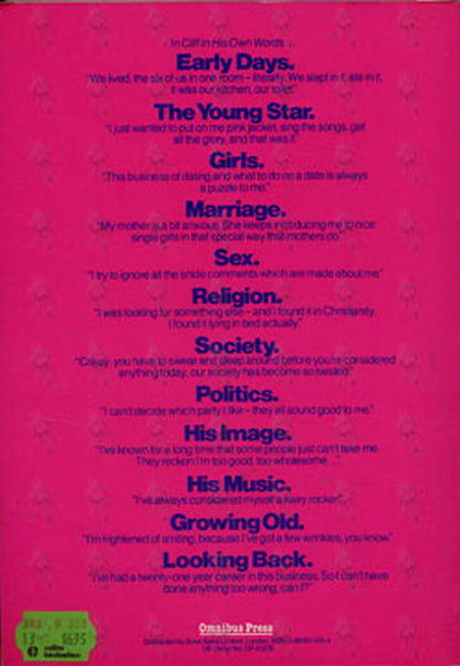 RICHARD-- CLIFF - In His Own Words - 2