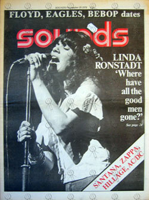 RONSTADT-- LINDA - &#39;Sounds&#39; - 20th November 1976 - Linda Ronstadt On Cover - 1