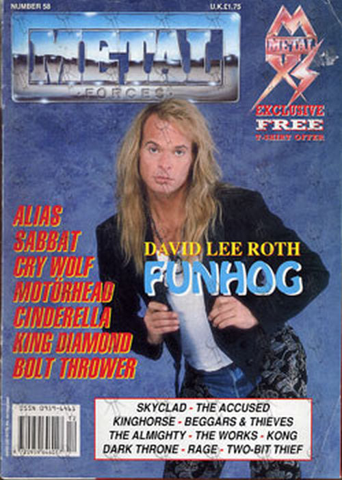 ROTH-- DAVID LEE - &#39;Metal Forces&#39; - David Lee Roth On Cover - 1