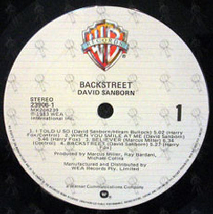 SANBORN-- DAVID - Backstreet - 3