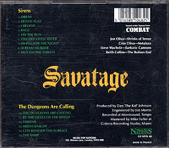 SAVATAGE - Sirens/The Dungeons Are Calling - 2