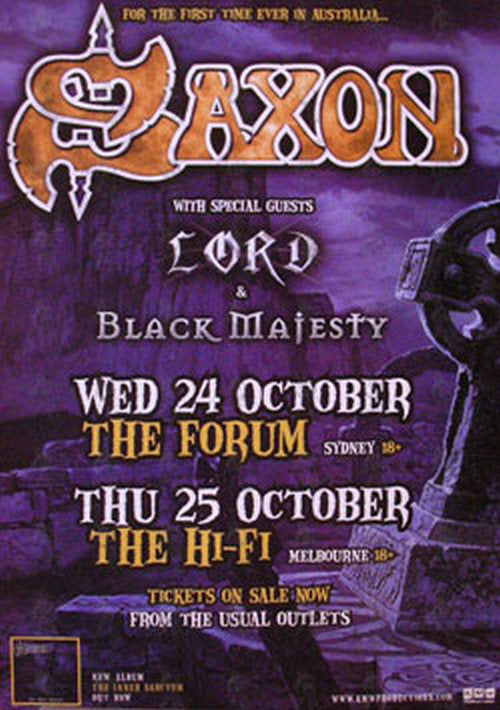 SAXON - 2007 Canceled Australian Tour Poster - 1