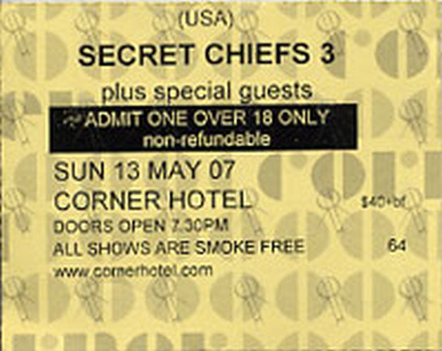 SECRET CHIEFS 3 - Corner Hotel