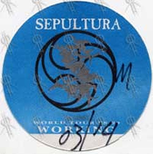 SEPULTURA - 'Against' World Tour 1998-99 Working Crew Backstage Pass - 1
