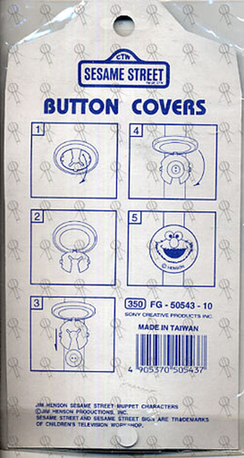SESAME STREET - Set Of Five Button Covers - 2