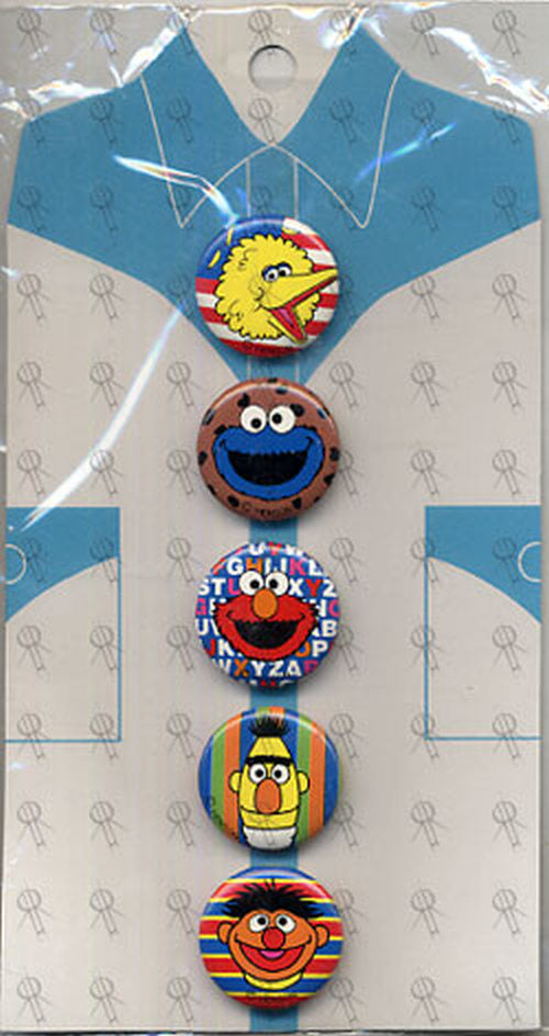 SESAME STREET - Set Of Five Button Covers - 1