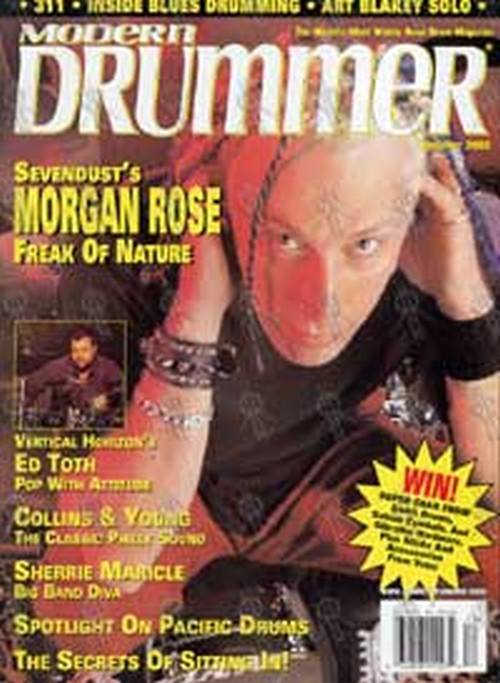 SEVENDUST - &#39;Modern Drummer&#39; - December 2003 - Morgan Rose On The Cover - 1