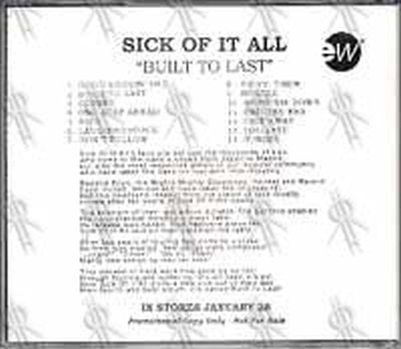SICK OF IT ALL - Built To Last - 2