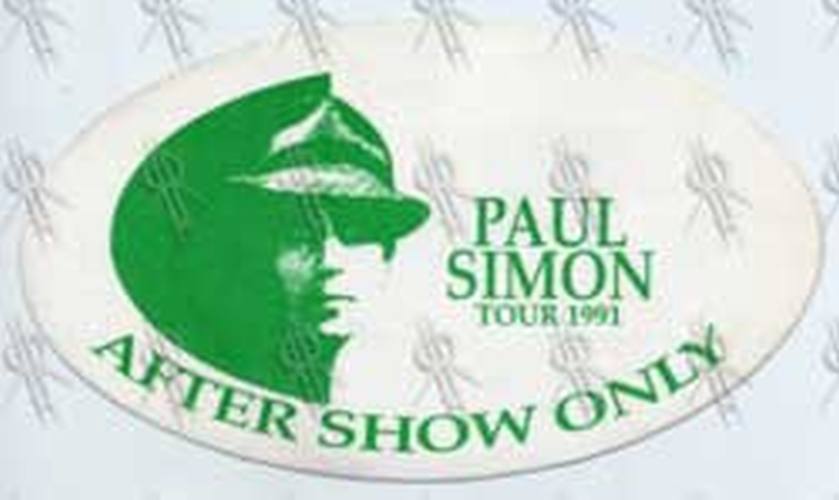 SIMON-- PAUL - 1991 Tour After Show Only Pass - 1