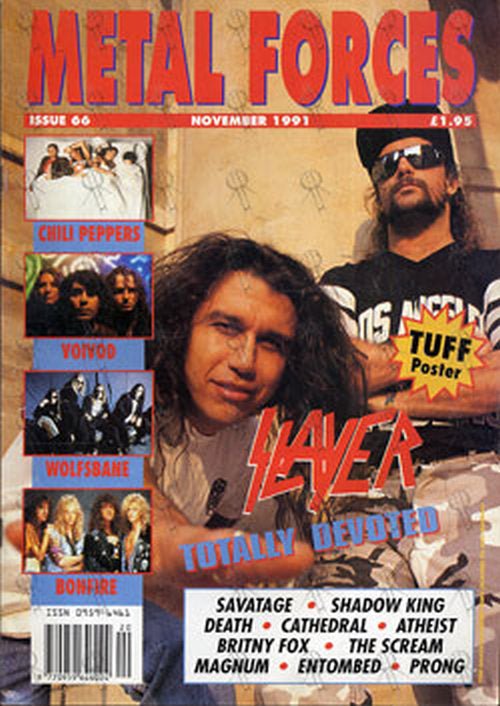 SLAYER - &#39;Metal Forces&#39; - November 1991 - Slayer On Cover - 1