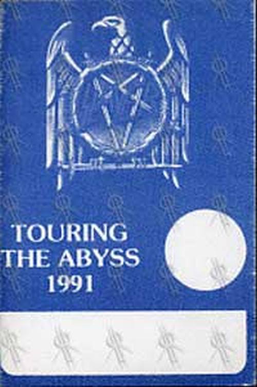 SLAYER - &#39;Touring The Abyss&#39; 1991 Tour Backstage Pass - 1
