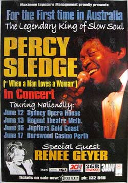 SLEDGE-- PERCY - 'In Concert' Australian Tour Poster - 1