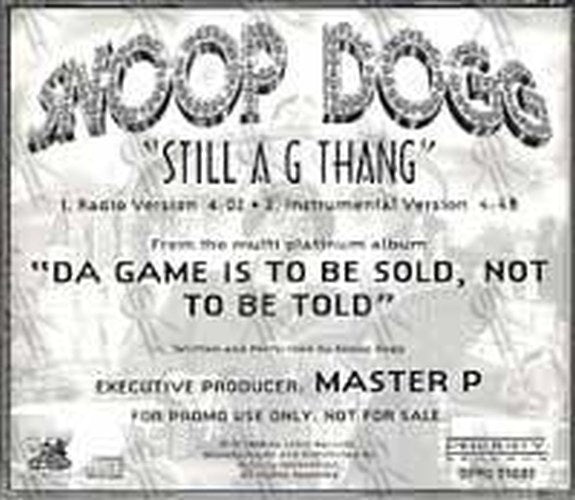 SNOOP DOGGY DOGG - Still A G Thang - 2
