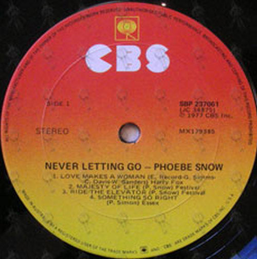 SNOW-- PHOEBE - Never Letting Go - 3