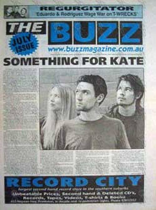 SOMETHING FOR KATE - &#39;The Buzz&#39; - Volume 8 Number 10 July 2001 - Something For Kate On The - 1