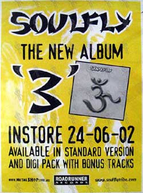 SOULFLY - &#39;3&#39; Album Poster - 1