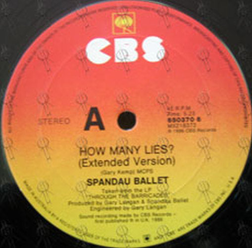 SPANDAU BALLET - How Many Lies? - 3