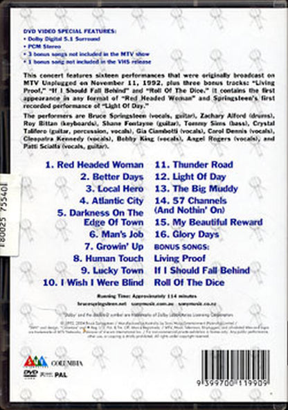 SPRINGSTEEN-- BRUCE - In Concert / MTV Plugged - 2