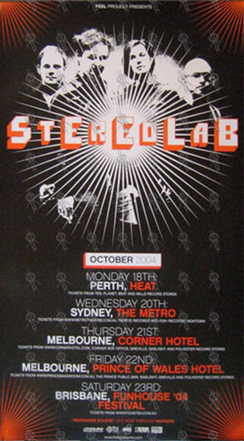 STEREOLAB - 2004 Australian Tour Poster - 1