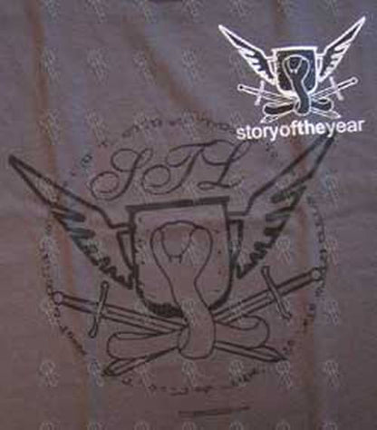 STORY OF THE YEAR - Grey 'Crest' Design T-Shirt - 2