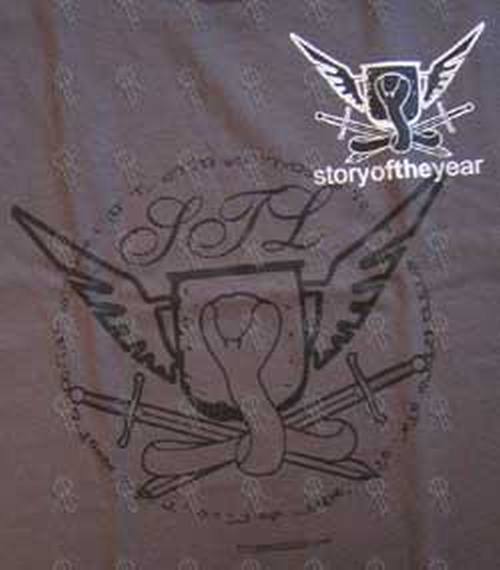 STORY OF THE YEAR - Grey &#39;Crest&#39; Design T-Shirt - 2