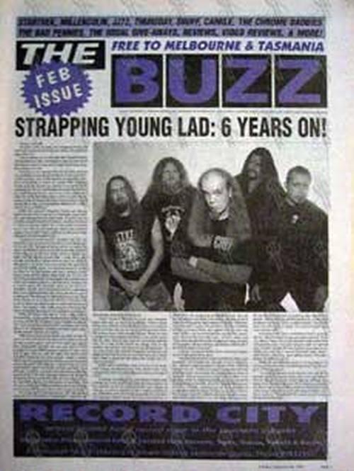 STRAPPING YOUNG LAD - 'The Buzz' - Feb 2003 - Strapping Young Lad On The Cover - 1