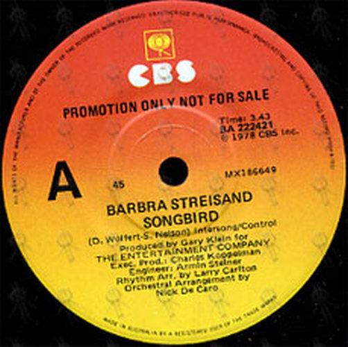 STREISAND-- BARBRA - Songbird / Honey Can I Put On Your Clothes - 3