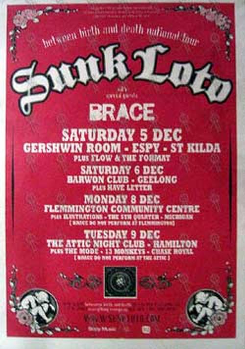 SUNK LOTO - &#39;Between Birth And Death National Tour&#39; 2003 Poster - 1