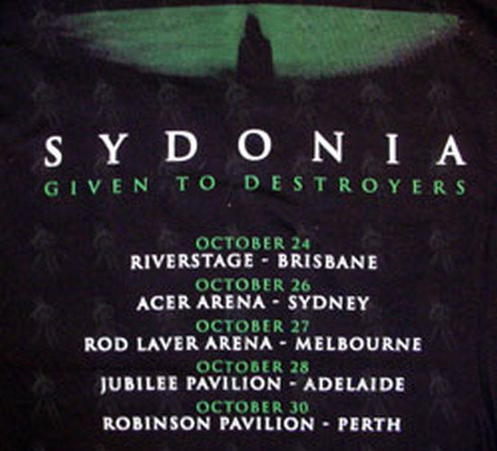 SYDONIA - Black '2008 Slipknot Tour' T-Shirt - 4