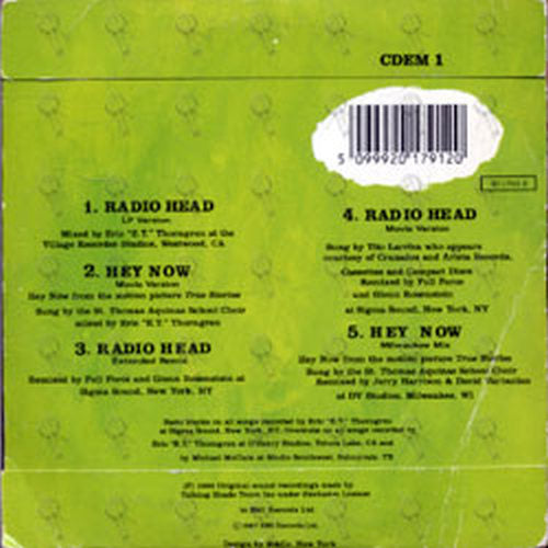 TALKING HEADS - Radio Head / Hey Now - 2