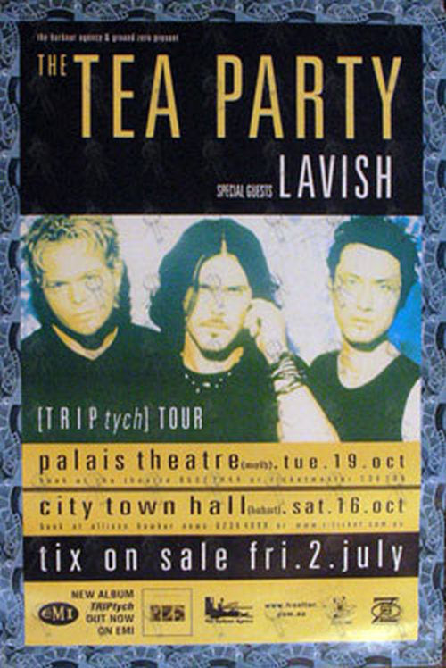 TEA PARTY-- THE - 1999 Vic/Tas &#39;Triptych&#39; Tour Poster - 1