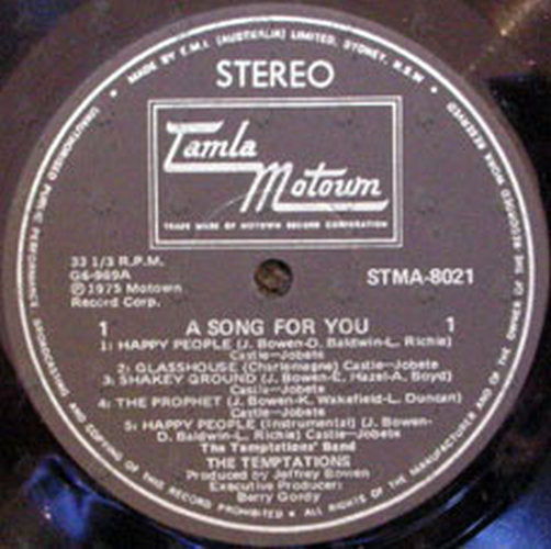 TEMPTATIONS-- THE - A Song For You - 3